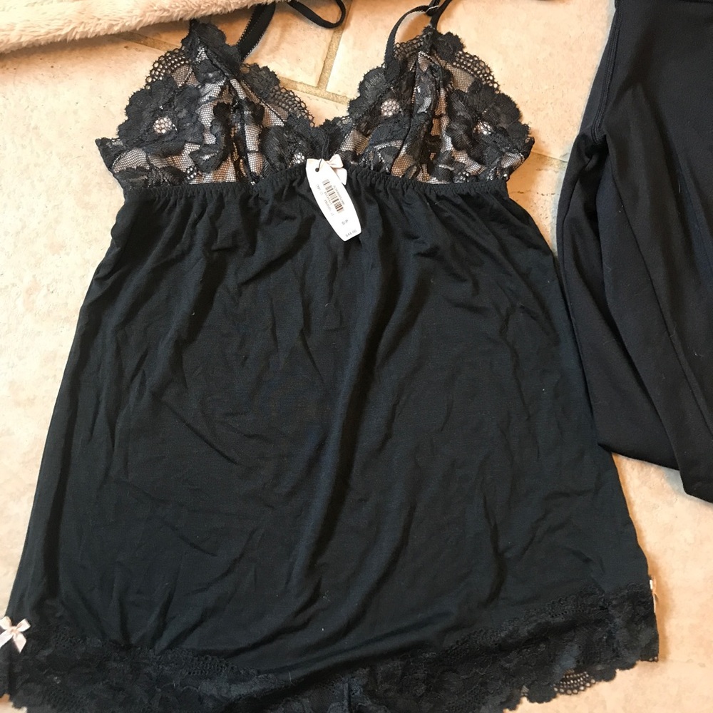 Victoria secret soft modal lace romper Small NWT
